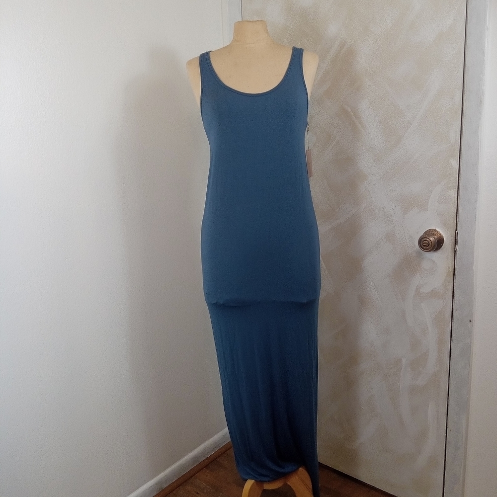 Forever 21 NWT Spaghetti Strap Tank top Maxi dress Blue Size Small
